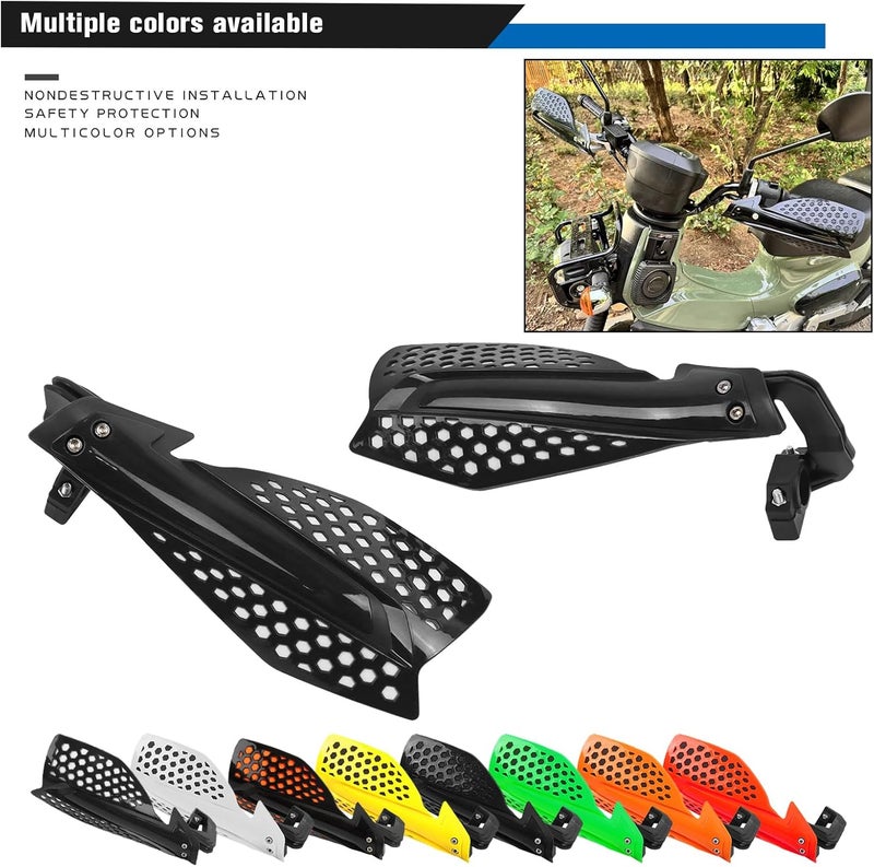 HAONEL Universal Dirt Bike Handguards 7/8" 22mm Plastic Motorcycle Handlebar Lever Hand Protector Accessories for Off-Road Motocross Enduro ATV Pit Bike(Black and White) - Image 3